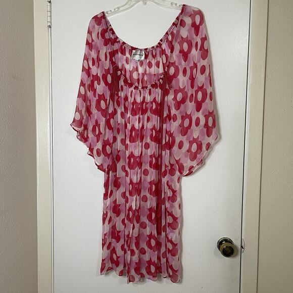 Antik Batik preppy sheer hippie floral fluid bounce dress with tassels Small - Picture 4 of 11